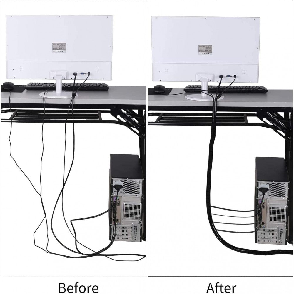 Techly ISWT-KIT-BK Cable Management Sheath 25mm 2.5m with Inserter - view 9