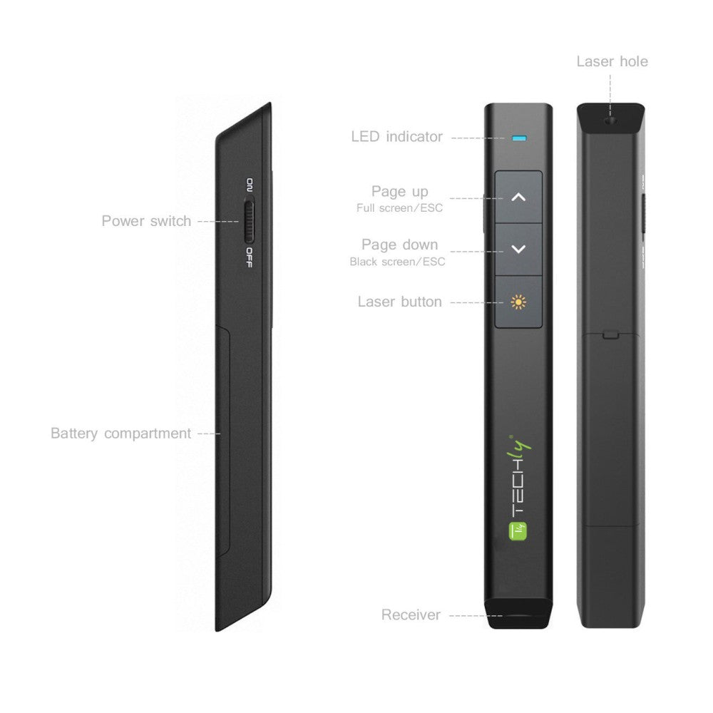 Techly ITC-LASER26 Wireless Presenter with Red Laser Pointer — image 2