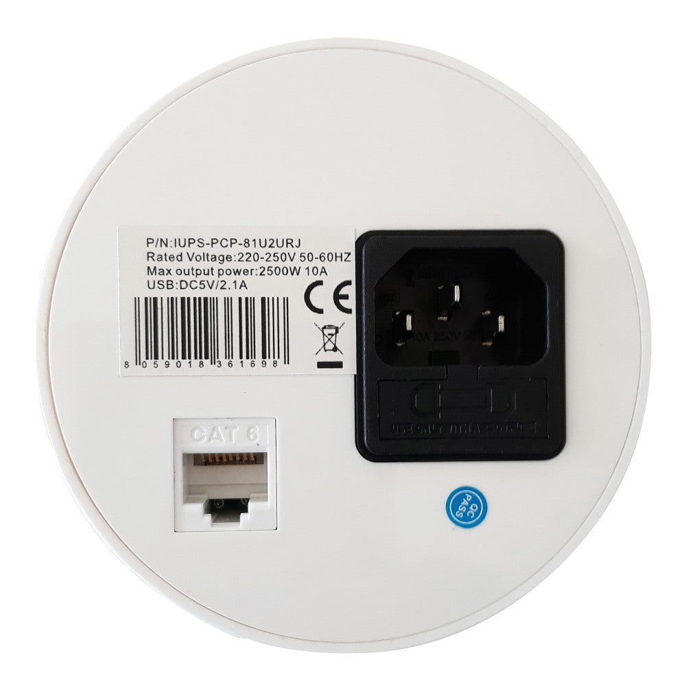 Techly IUPS-PCP-81U2URJ Recessed Desktop Socket Schuko + 2x USB + RJ45 - view 2