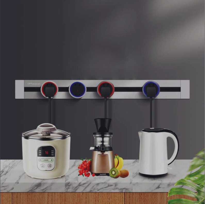Stinel Track Socket Schuko Accessory Black – 16A, 250V & Blue LED