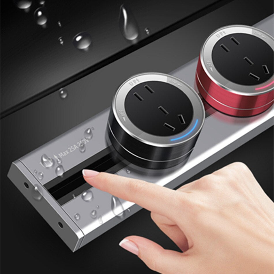 Ράγα Πριζών Track Socket 40 cm Μαύρη – Διακόπτης, Προστασία Υπερφόρτωσης & 5750 W/250 V AC
