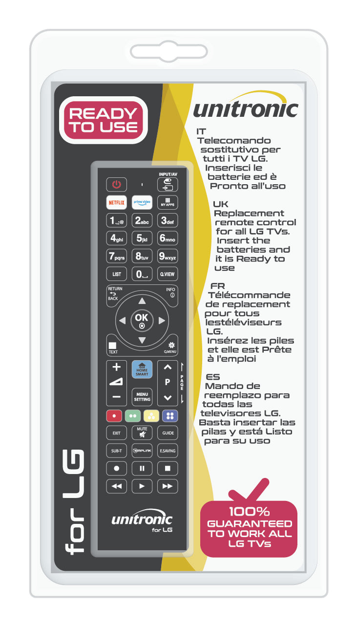 Unitronic Universal TV Remote — Side View