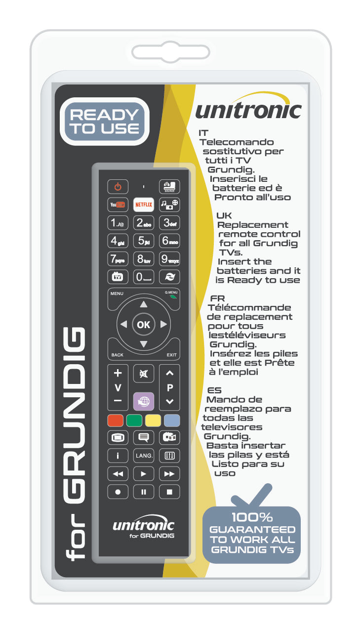 Unitronic Universal TV Remote — Side View