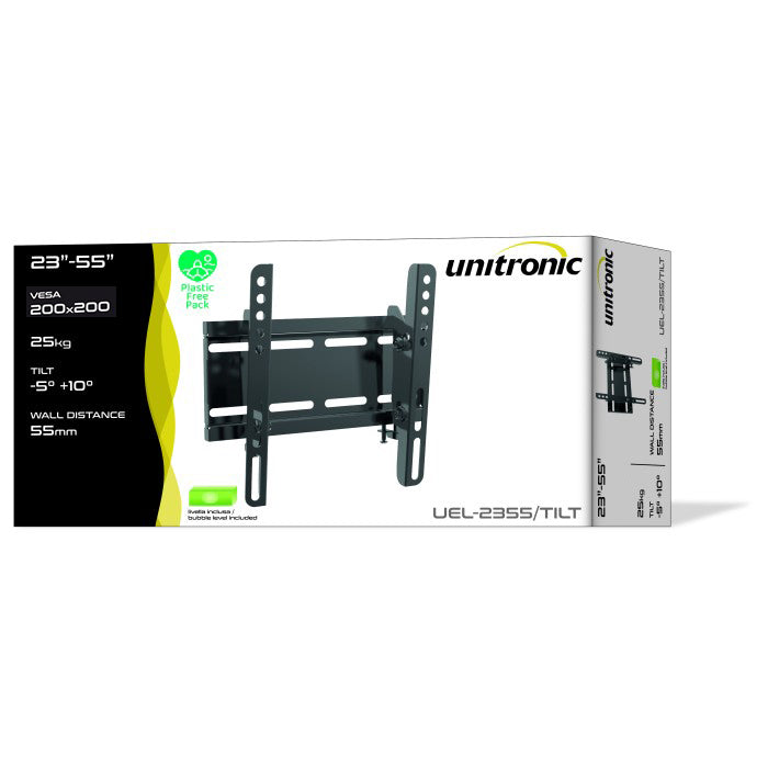 Βάση Τοίχου TV Unitronic 41846 UEL-2355/TILT 23-55″ – Κλίση -5/+10°, 25 kg & 55 mm — μέρος του πακέτου