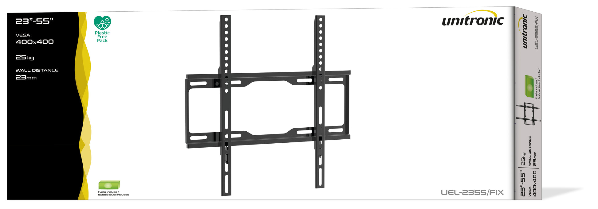 Unitronic Fixed TV Wall Mount — Side View