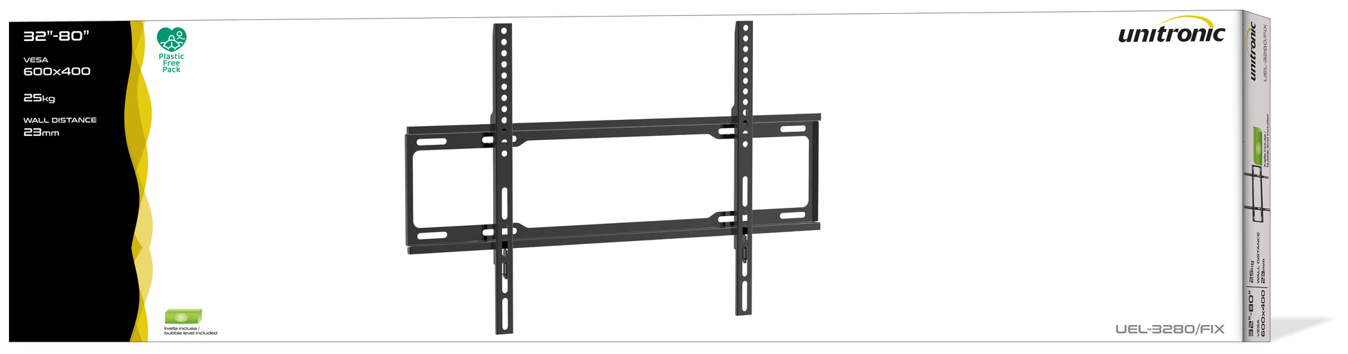 Unitronic Fixed TV Wall Mount — Side View