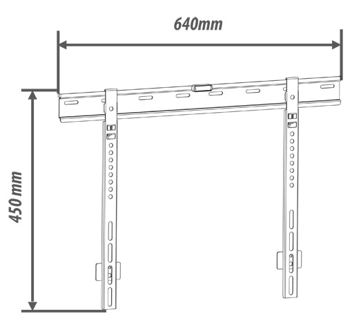 Unitronic Fixed TV Wall Mount — Side View