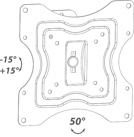 Unitronic Fixed TV Wall Mount — Side View