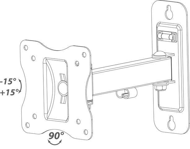 Unitronic Fixed TV Wall Mount — Side View